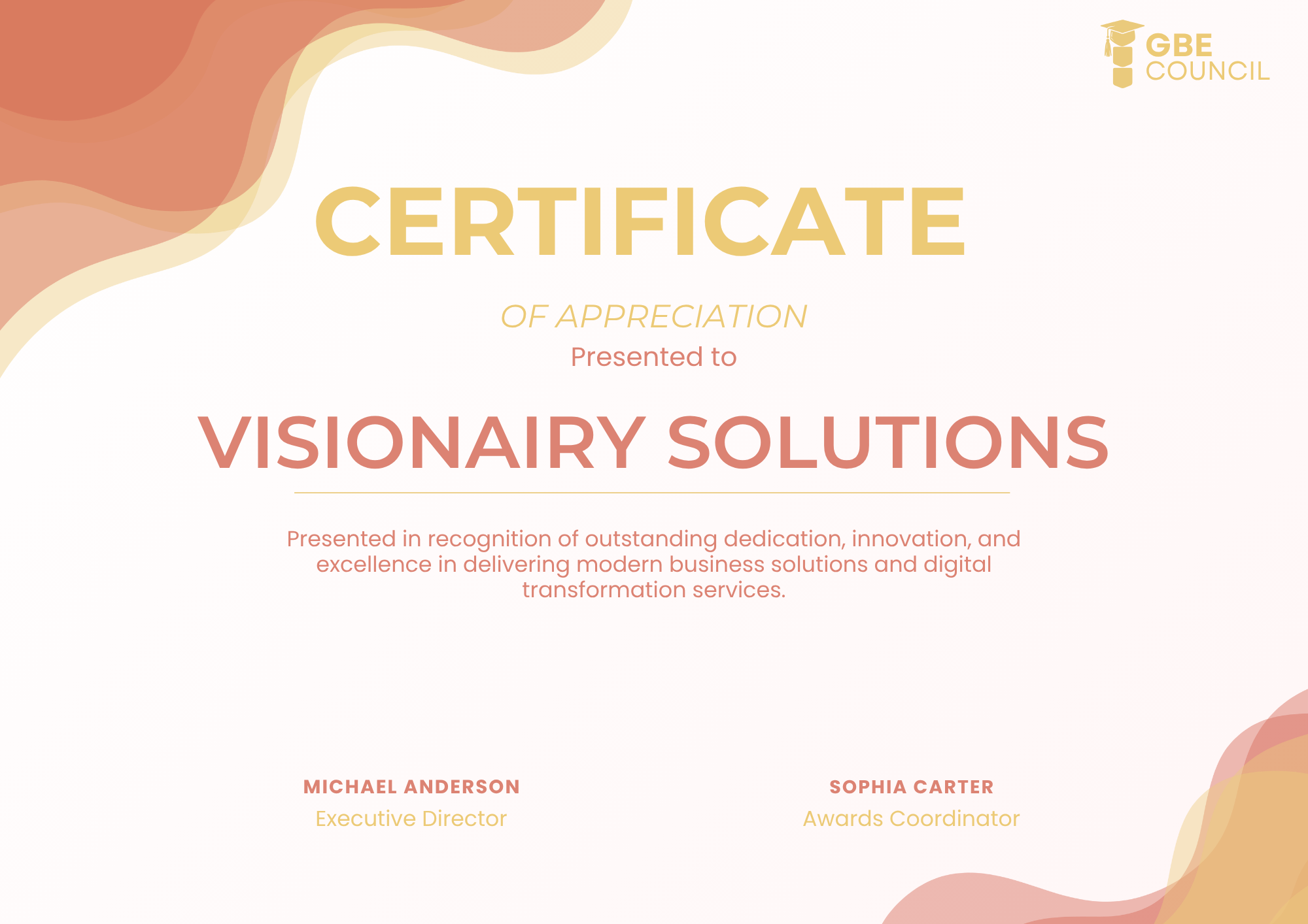VisionAIry Solutions Certificate